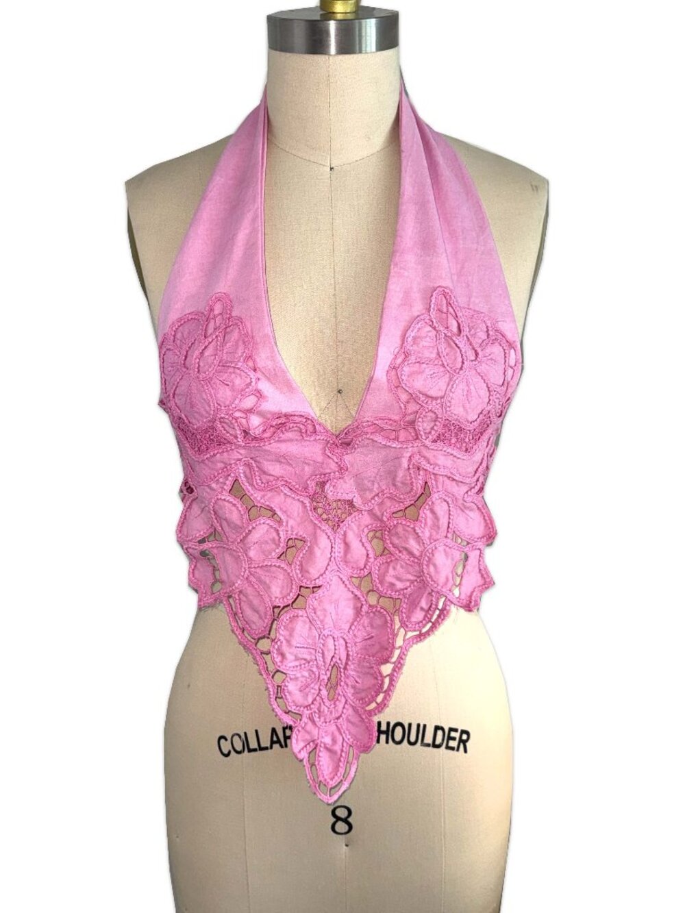 upcycled vintage tablecloth halter top ♡